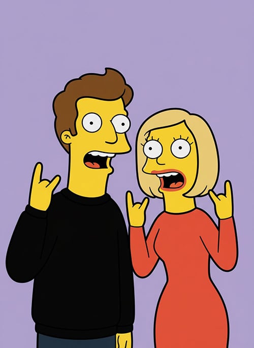 Simpsons AI style